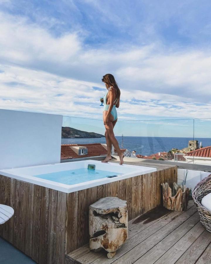 Castel Abaso Boutique Apartments By Explore Andros Luaran gambar